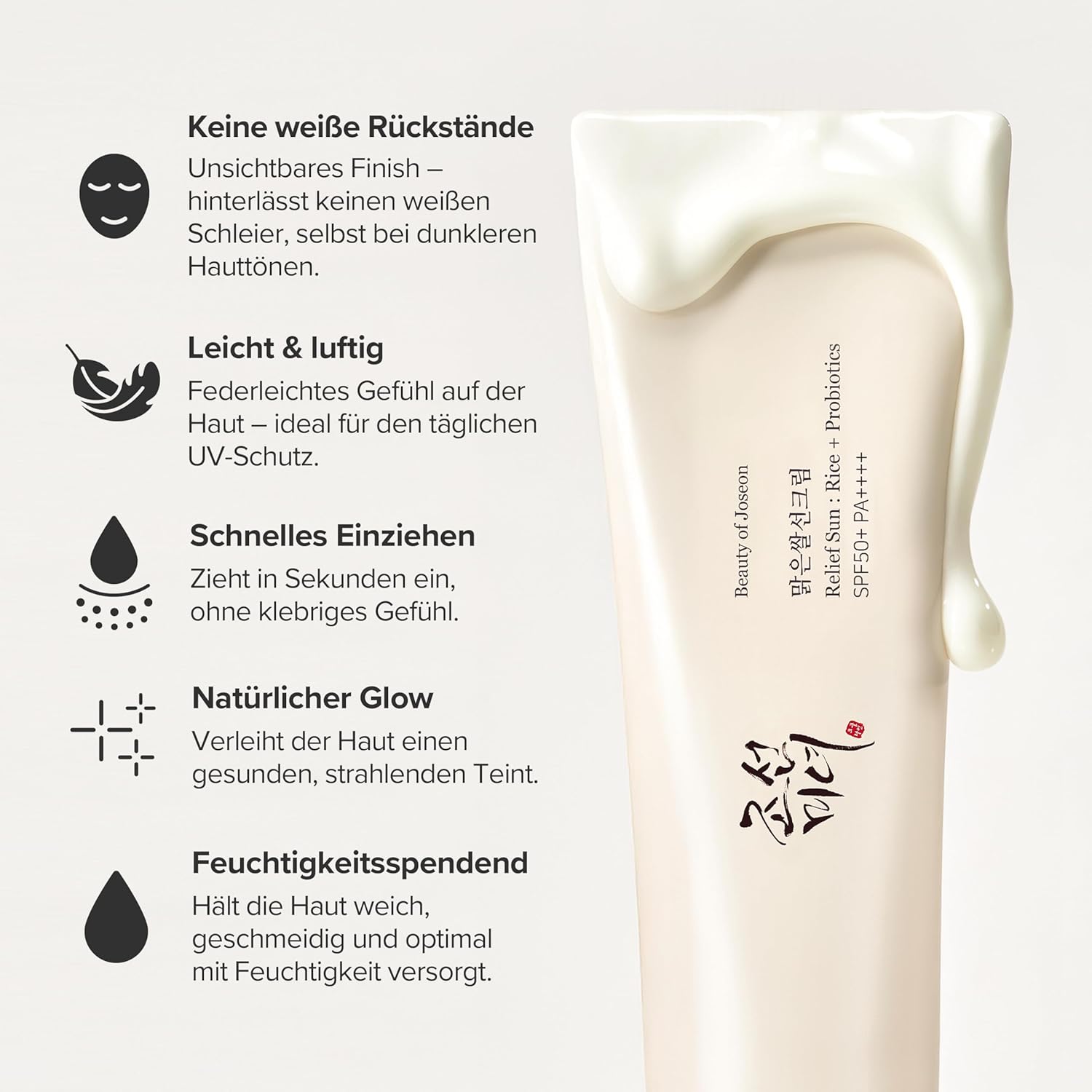 Beauty of Joseon Relief Sun: Rice + Probiotics Sonnencreme
