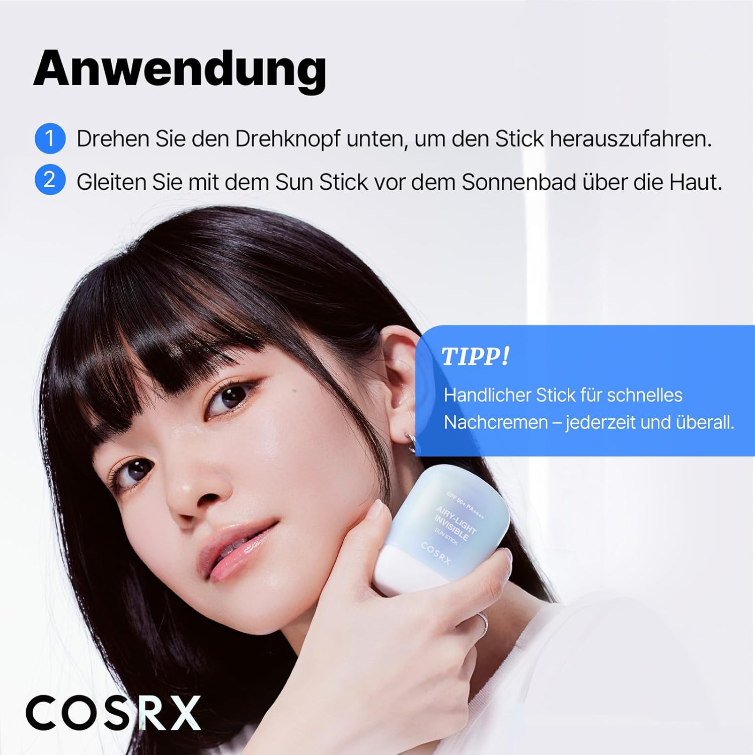 COSRX Airy-Light Invisible Sun Stick Sonnencreme SPF 50+