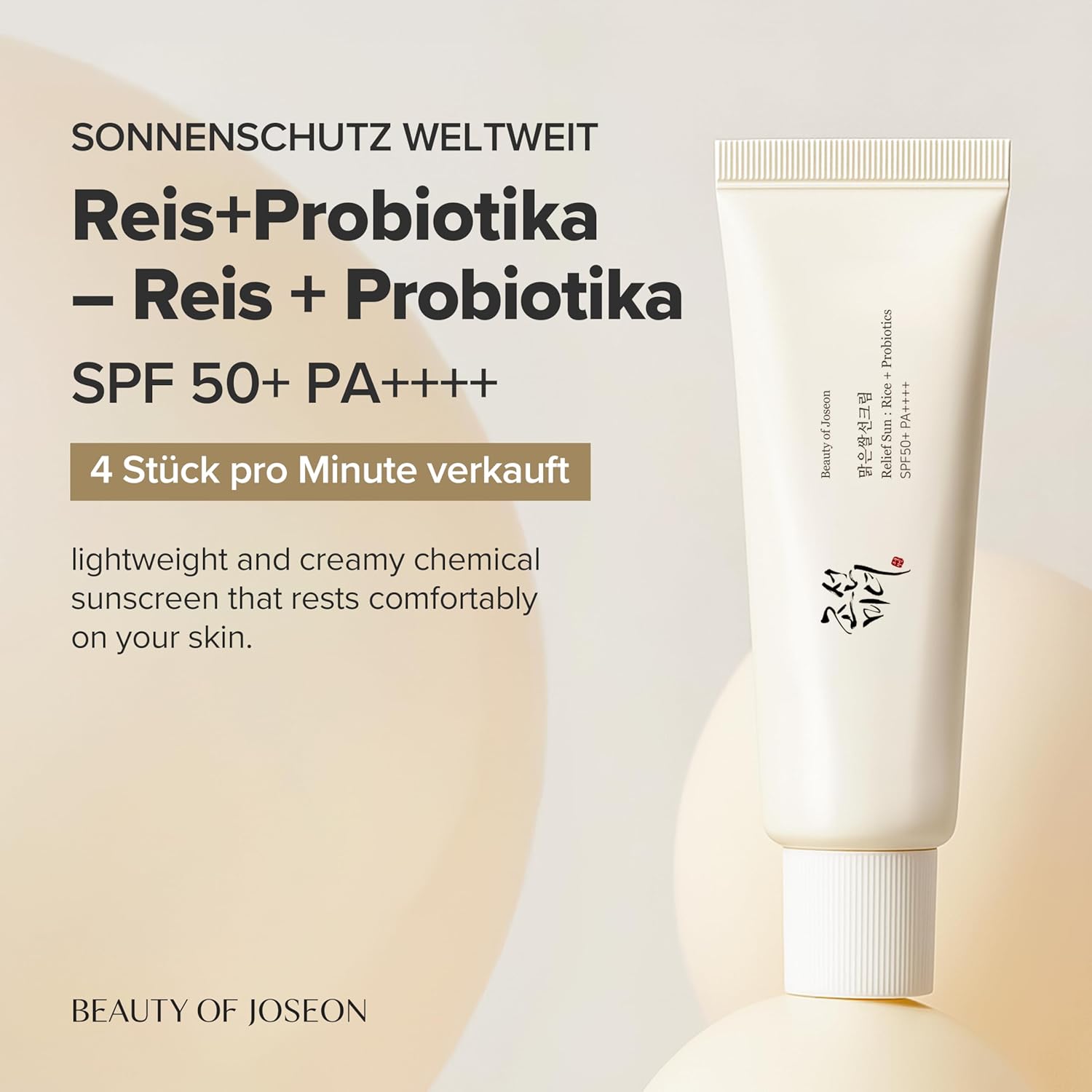 Beauty of Joseon Relief Sun: Rice + Probiotics Sonnencreme