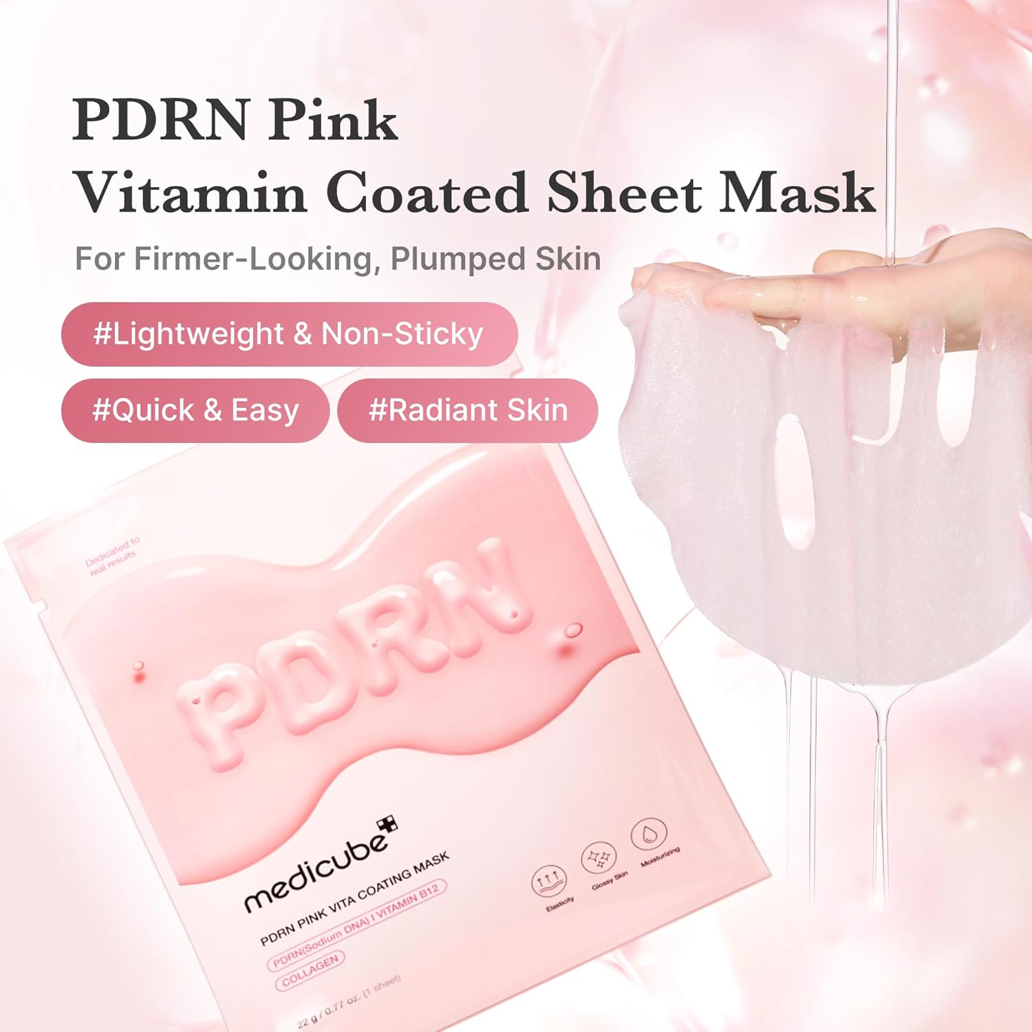 medicube Salmon DNA PDRN Pink Vita Coating Maske 22g