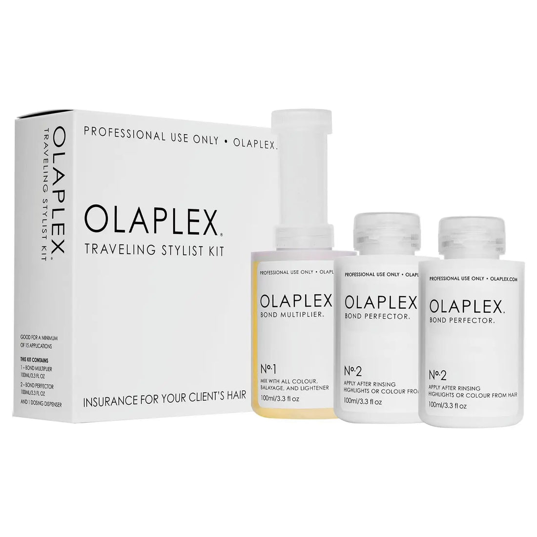 Olaplex Traveling Stylist Kit (100ml - No.1 + 2x No2)