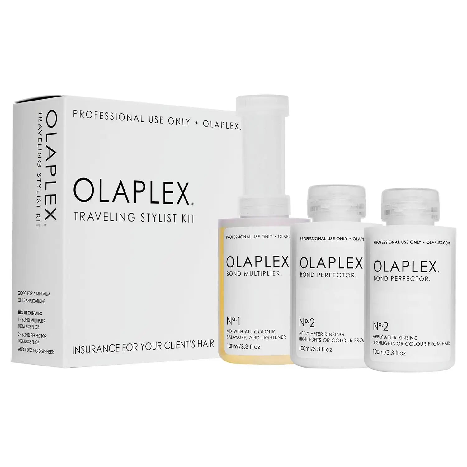 Olaplex Traveling Stylist Kit (100ml - No.1 + 2x No2)