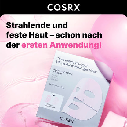 COSRX Pink Peptide Collagen Lifting Glow Hydrogel Gesichtsmasken