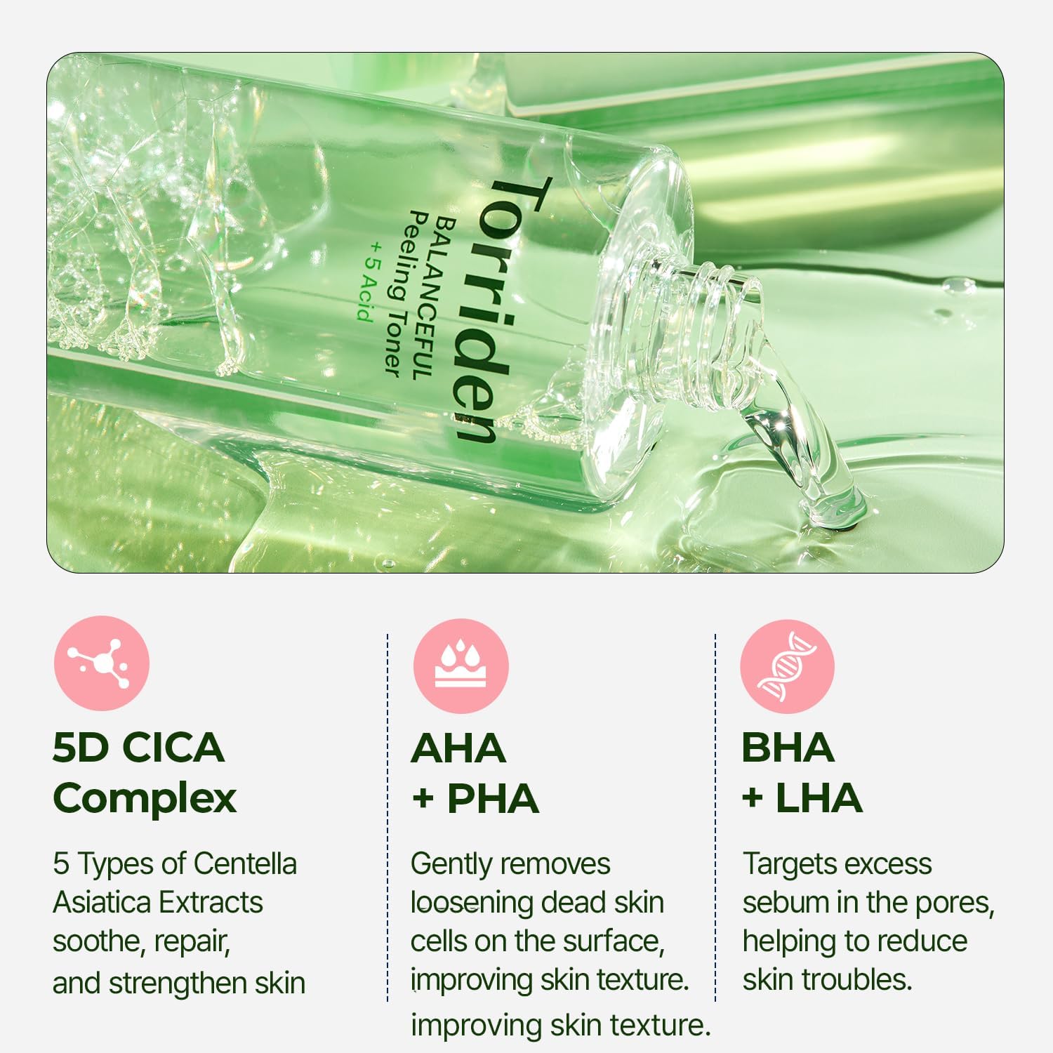 Torriden Balanceful Peeling Toner Centella Asiatica Extract