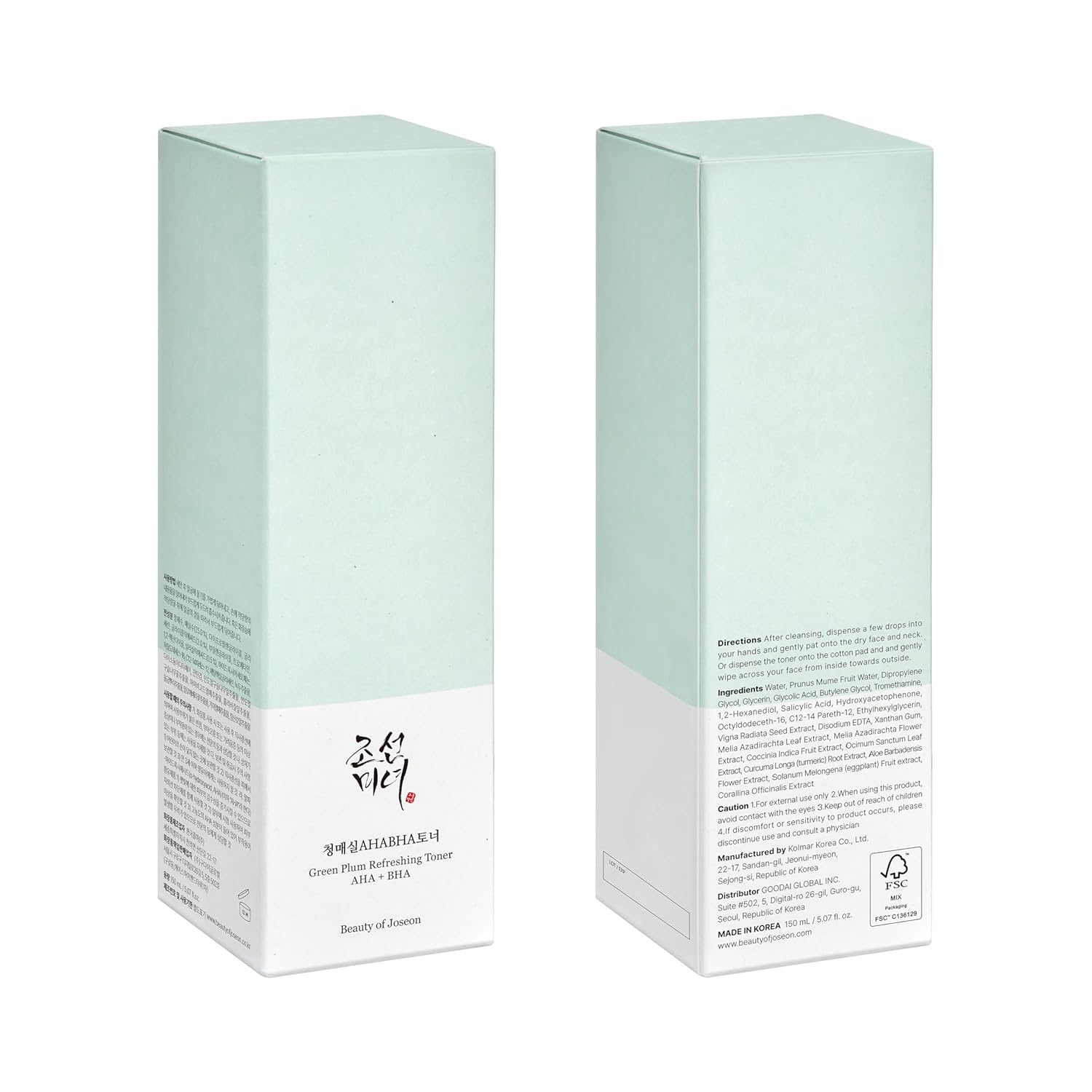 Beauty of Joseon Green Plum Refreshing Toner: AHA + BHA