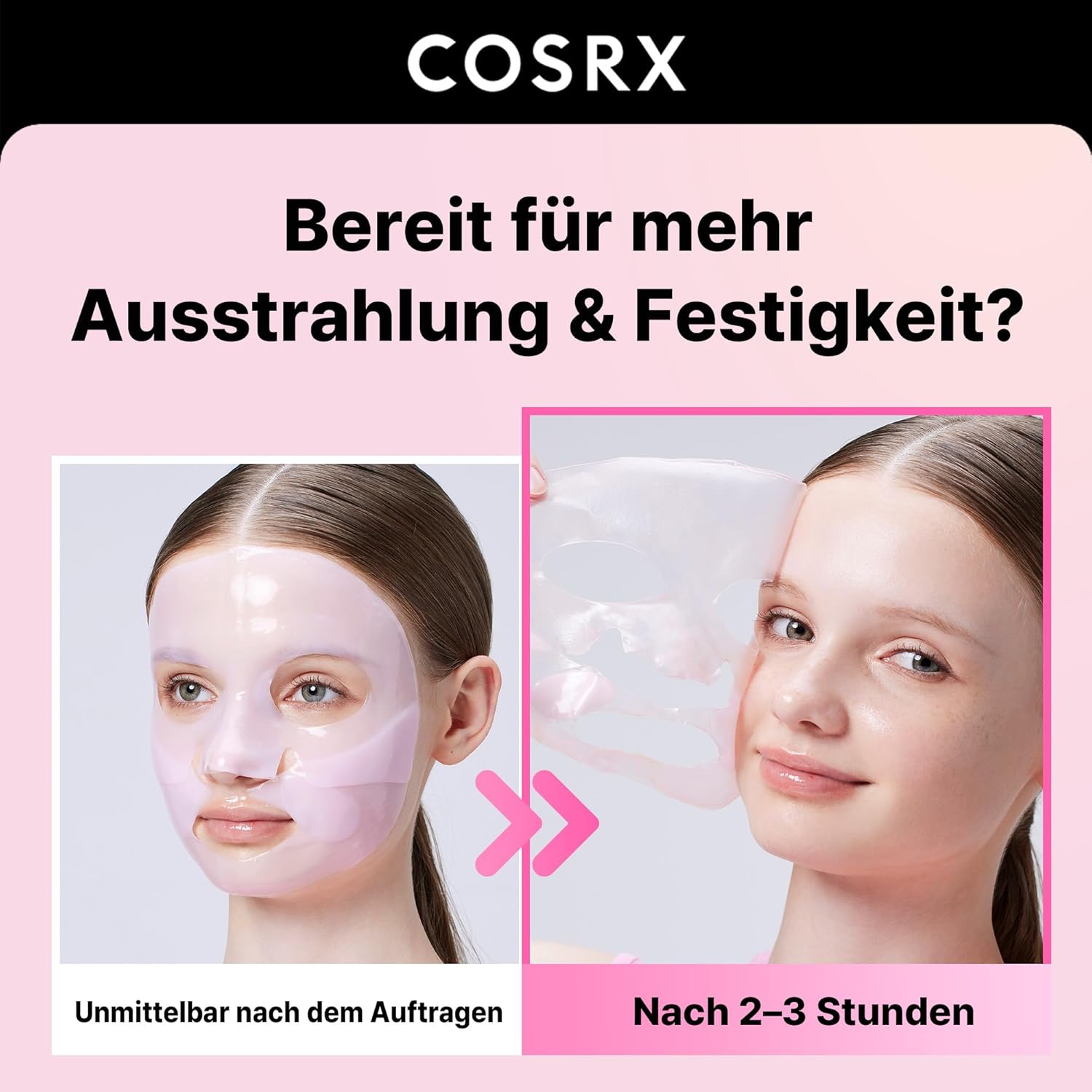 COSRX Pink Peptide Collagen Lifting Glow Hydrogel Gesichtsmasken