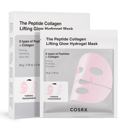 COSRX Pink Peptide Collagen Lifting Glow Hydrogel Gesichtsmasken