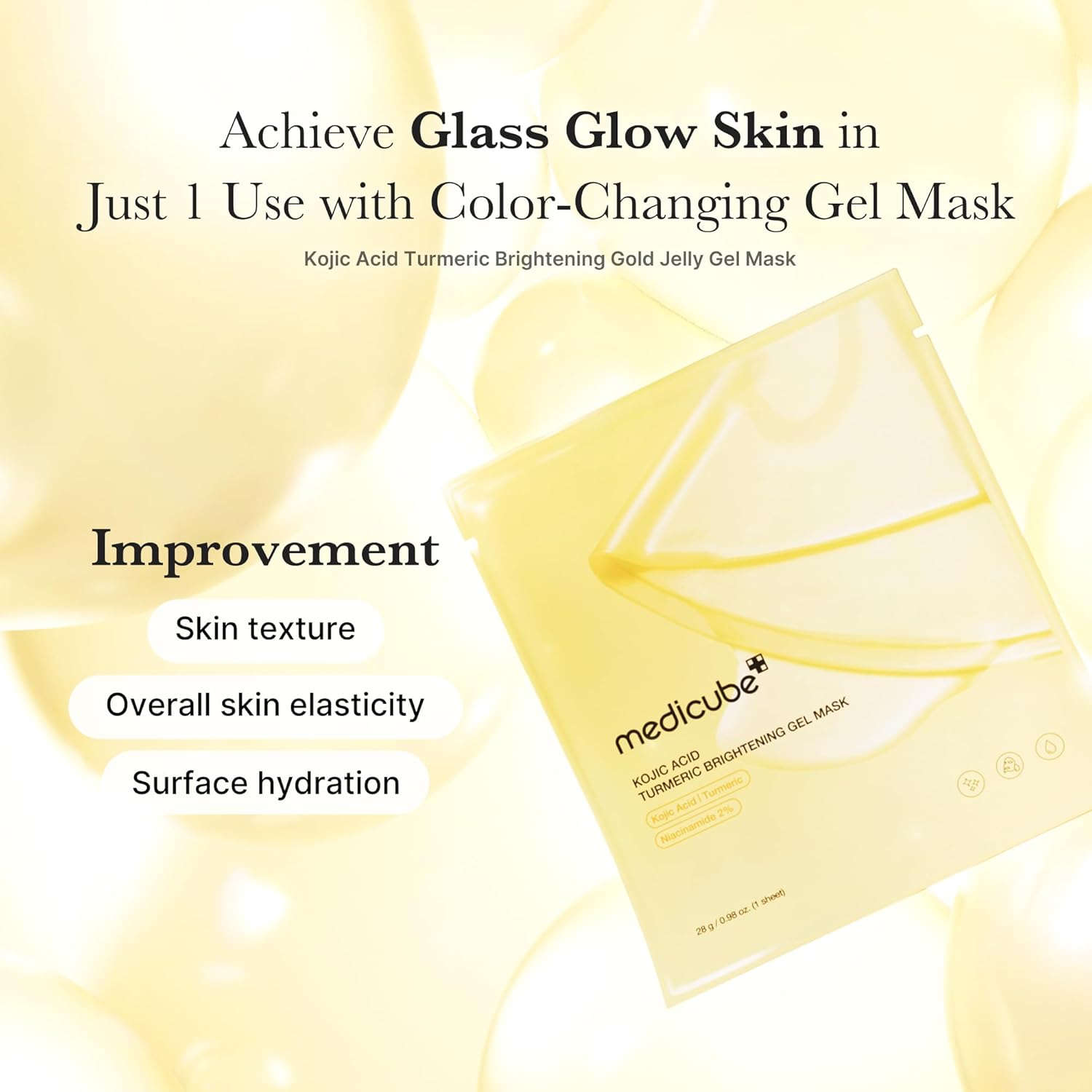 Medicube Gelmaske Kojic Acid Turmeric Brightening Gesichtsmaske 28g