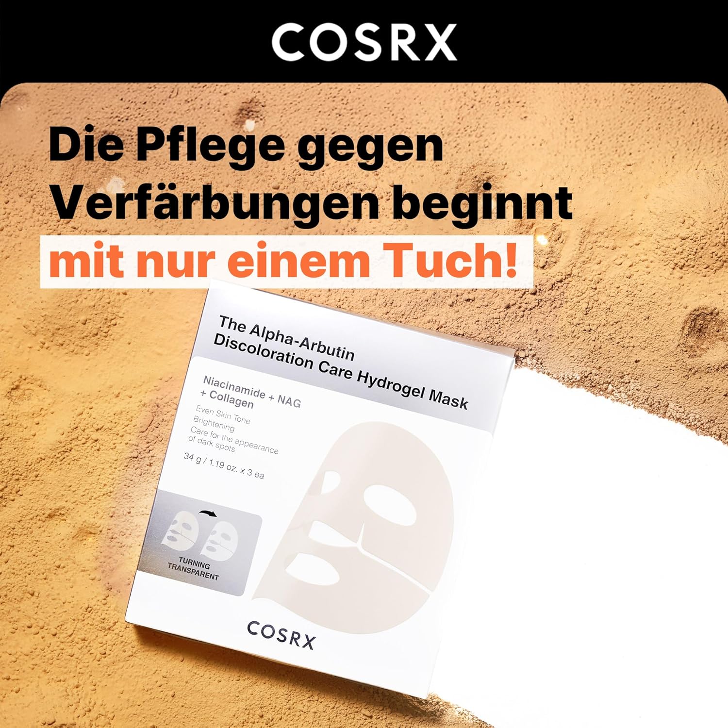 COSRX The Alpha-Arbutin Discoloration Care Hydrogel Gesichtsmaske