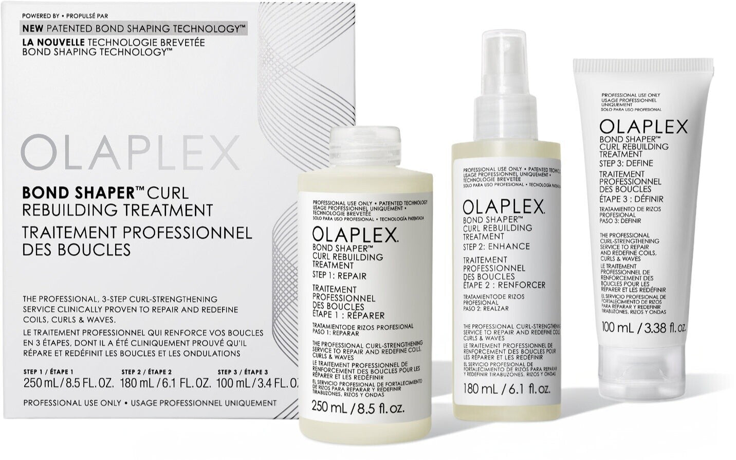 Olaplex Bond Shaper Curl Rebuilding Treatment Set